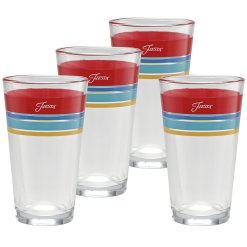Fiesta Dinnerware - Vibrant 16 oz. Edgeline Cooler Glass - Set of 4 - Vibrant 16 oz. Edgeline Cooler Glass - Set of 4