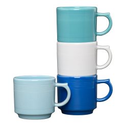 Fiesta Dinnerware - Coastal Blues 16 OZ Set of 4 Mixed Stackable Mug Set - Coastal Blues 16 OZ Set of 4 Mixed Stackable Mug Set