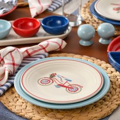 Alternative view of Fiesta Dinnerware - Americana Bicycle Classic Rim 9 Inch Luncheon Plate - Americana Bicycle Classic Rim 9 Inch Luncheon Plate