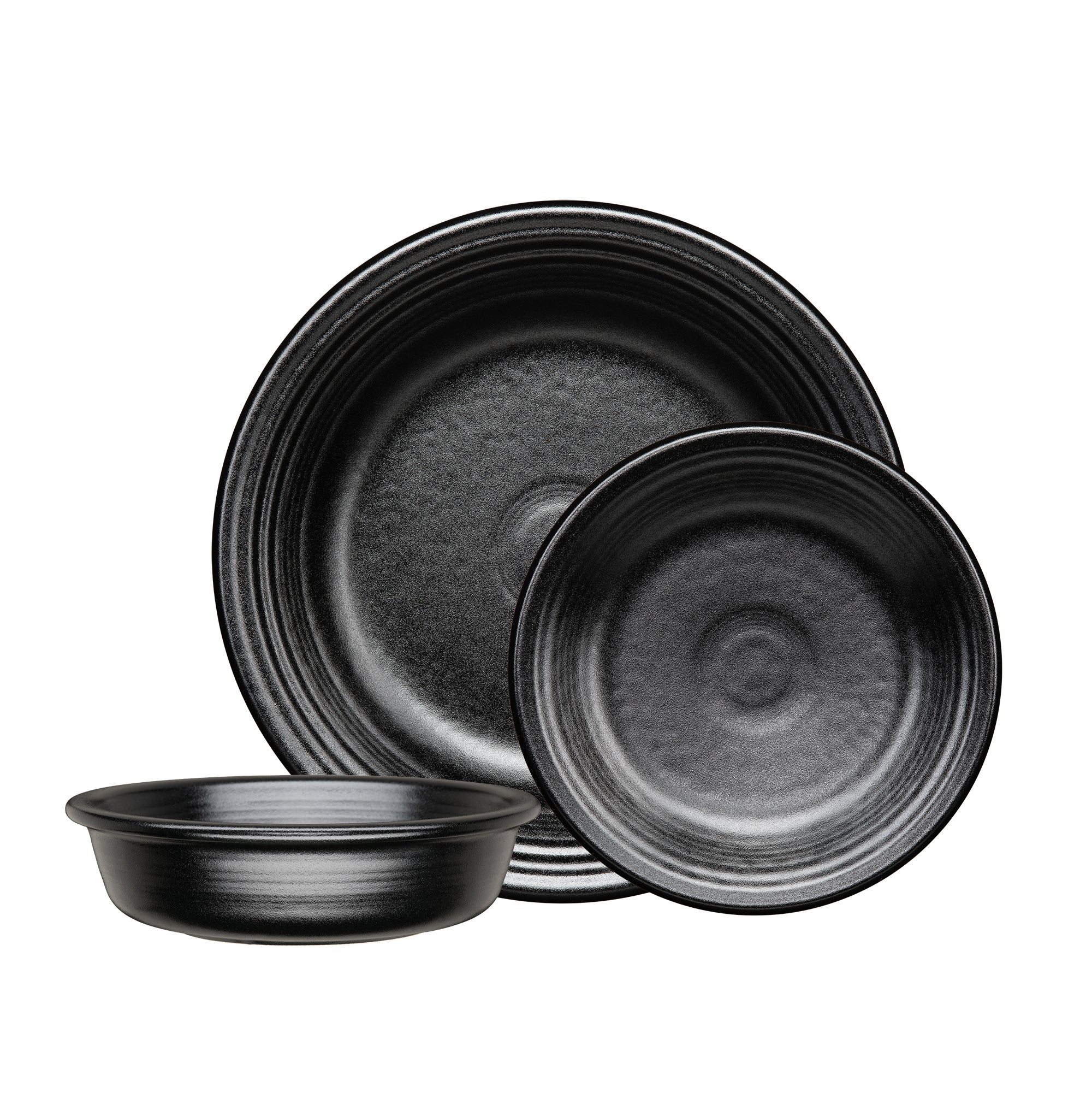 Fiesta Dinnerware - Classic Rim 3-Piece Place Setting, Service for 1 Foundry - Classic Rim 3-Piece Place Setting, Service for 1 Foundry