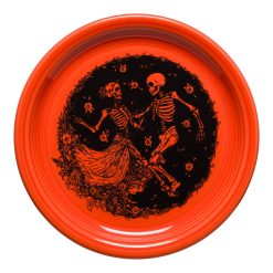 Fiesta Dinnerware - Skeleton Duet Poppy Bistro Coupe 9 Inch Luncheon Plate - Skeleton Duet Poppy Bistro Coupe 9 Inch Luncheon Plate