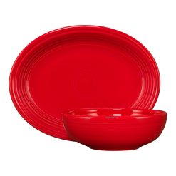 Alternative view of Fiesta Dinnerware - 2-Piece Serve Set 11 5/8 Inch Oval Platter & 38 OZ Bistro Bowl - 2-Piece Serve Set 11 5/8 Inch Oval Platter & 38 OZ Bistro Bowl