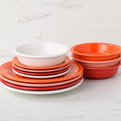 Alternative view of Fiesta Dinnerware - Mixed Sunset Horizon Classic Rim 12-Piece Dinnerware Set, Service for 4 - Mixed Sunset Horizon Classic Rim 12-Piece Dinnerware Set, Service for 4