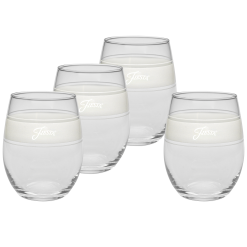 Fiesta Dinnerware - Linen 15 oz. Frame Stemless Glass, Set of 4 - Linen 15 oz. Frame Stemless Glass, Set of 4