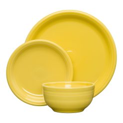 Alternative view of Fiesta Dinnerware - New Retired Bistro Coupe 3-Piece Place Setting, Service for 1 - New Retired Bistro Coupe 3-Piece Place Setting, Service for 1