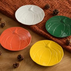 Alternative view of Fiesta Dinnerware - Pumpkin Shaped Plate 8 1/2 Inch - Pumpkin Shaped Plate 8 1/2 Inch