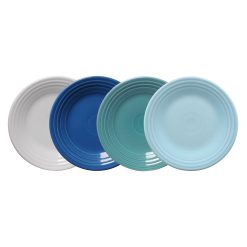 Fiesta Dinnerware - Mixed Coastal Blues Classic Rim 9 Inch Luncheon Plate, Set of 4 - Mixed Coastal Blues Classic Rim 9 Inch Luncheon Plate, Set of 4