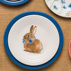 Alternative view of Fiesta Dinnerware - New Retired Breezy Floral Easter Classic Rim 9 Inch Luncheon Plate - New Retired Breezy Floral Easter Classic Rim 9 Inch Luncheon Plate