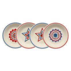 Alternative view of Fiesta Dinnerware - Americana Set of 4 Classic Rim 7 1/4 Inch Salad Plates - Americana Set of 4 Classic Rim 7 1/4 Inch Salad Plates