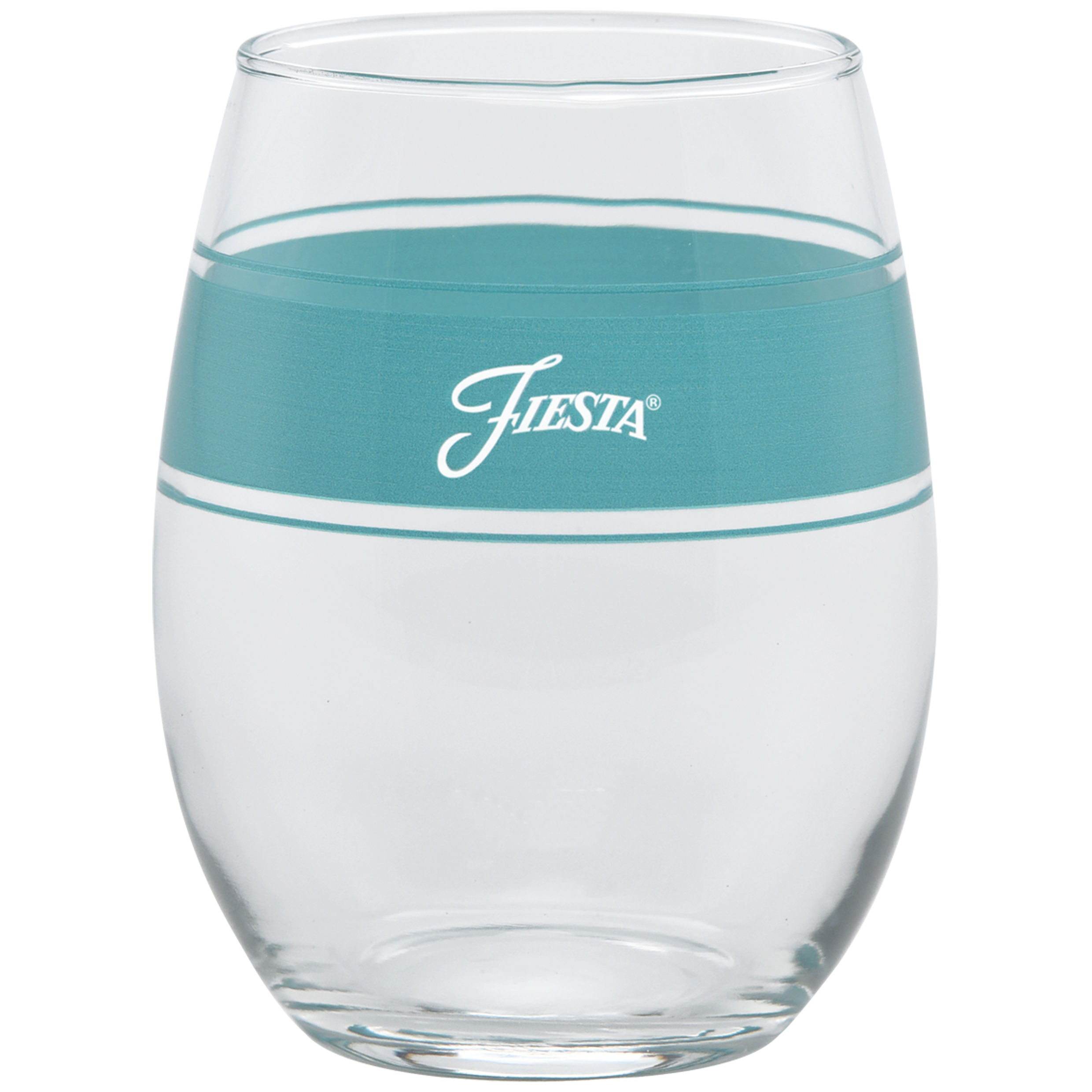 Fiesta Dinnerware - Coastal Blues 15 oz. Frame Stemless Wine Mixed Color, Set of 4 - Coastal Blues 15 oz. Frame Stemless Wine Mixed Color, Set of 4 - Image 3