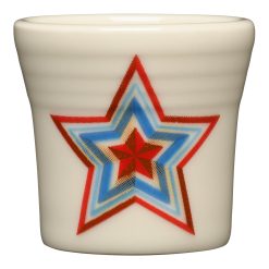 Fiesta Dinnerware - Americana Scarlet Faceted Star 1 1/2, OZ Ceramic Shot Glass - Americana Scarlet Faceted Star 1 1/2, OZ Ceramic Shot Glass