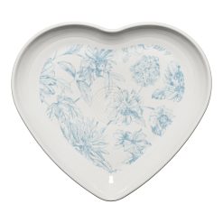 Fiesta Dinnerware - New Retired Fiesta Botanical Floral 9 Inch Heart Shaped Plate - New Retired Fiesta Botanical Floral 9 Inch Heart Shaped Plate