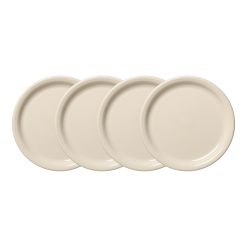 Fiesta Dinnerware - Linen Set of 4 Bistro Coupe 9 Inch Luncheon Plate - Linen Set of 4 Bistro Coupe 9 Inch Luncheon Plate