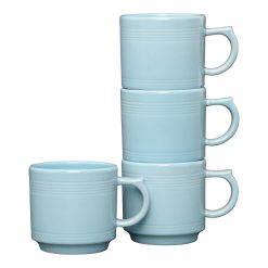 Fiesta Dinnerware - Sky 16 OZ Set of 4 Stackable Mug Set - Sky 16 OZ Set of 4 Stackable Mug Set