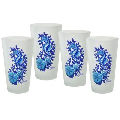 Fiesta Dinnerware - Retired 16 oz. Fiesta® Coastal Seahorse Frosted Cooler, Set of 4 - Retired 16 oz. Fiesta® Coastal Seahorse Frosted Cooler, Set of 4