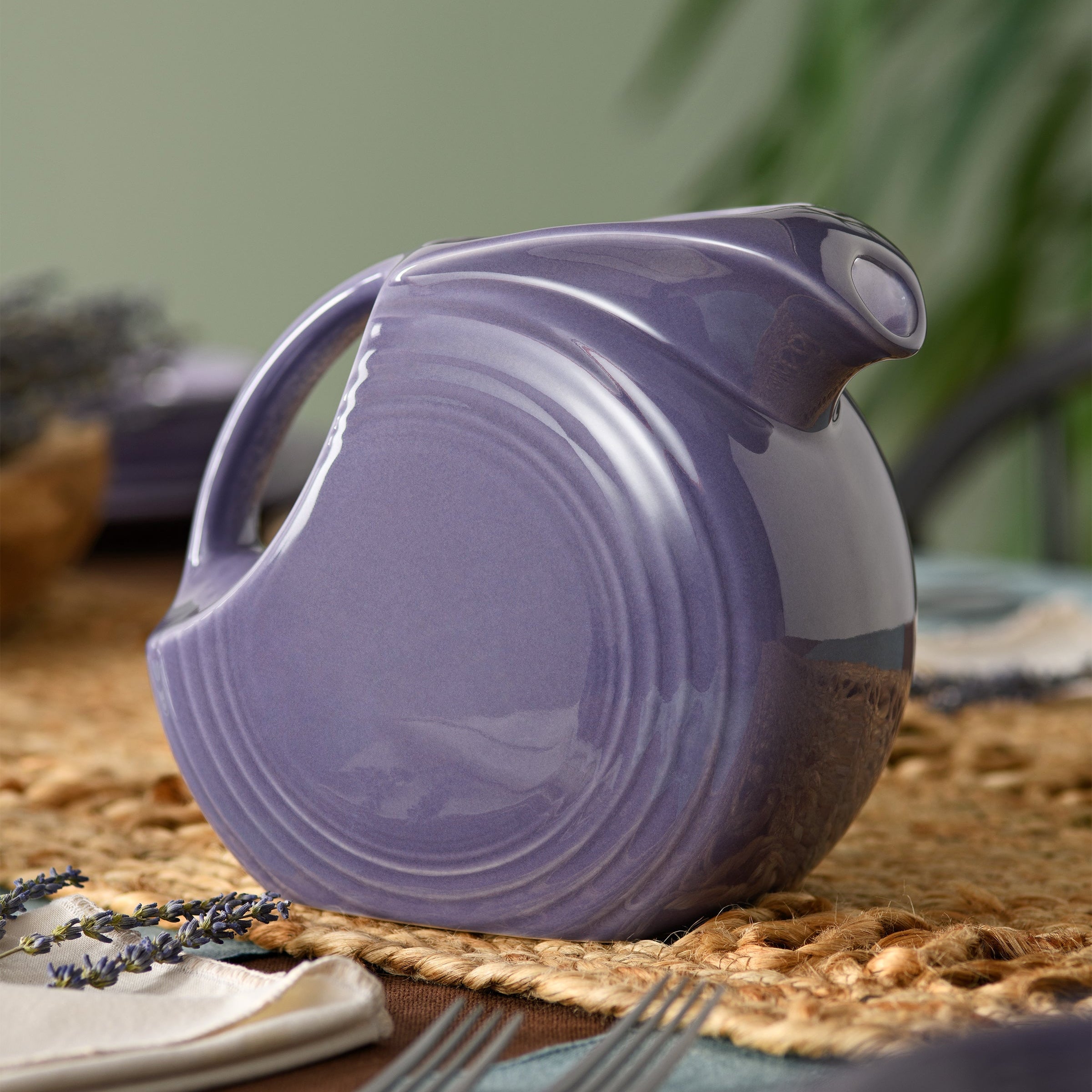 Fiesta Dinnerware - Lavender 67 OZ Large Disk Pitcher - Lavender 67 OZ Large Disk Pitcher - Image 3