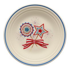 Fiesta Dinnerware - Americana Fan, Star, & Bow Classic Rim 9 Inch Luncheon Plate - Americana Fan, Star, & Bow Classic Rim 9 Inch Luncheon Plate