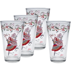 Fiesta Dinnerware - Nutcracker The Ballerina 16 oz. Cooler Glass - Set of 4 - Nutcracker The Ballerina 16 oz. Cooler Glass - Set of 4