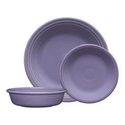 Fiesta Dinnerware - Lavender Classic Rim 3-Piece Place Setting, Service for 1 - Lavender Classic Rim 3-Piece Place Setting, Service for 1