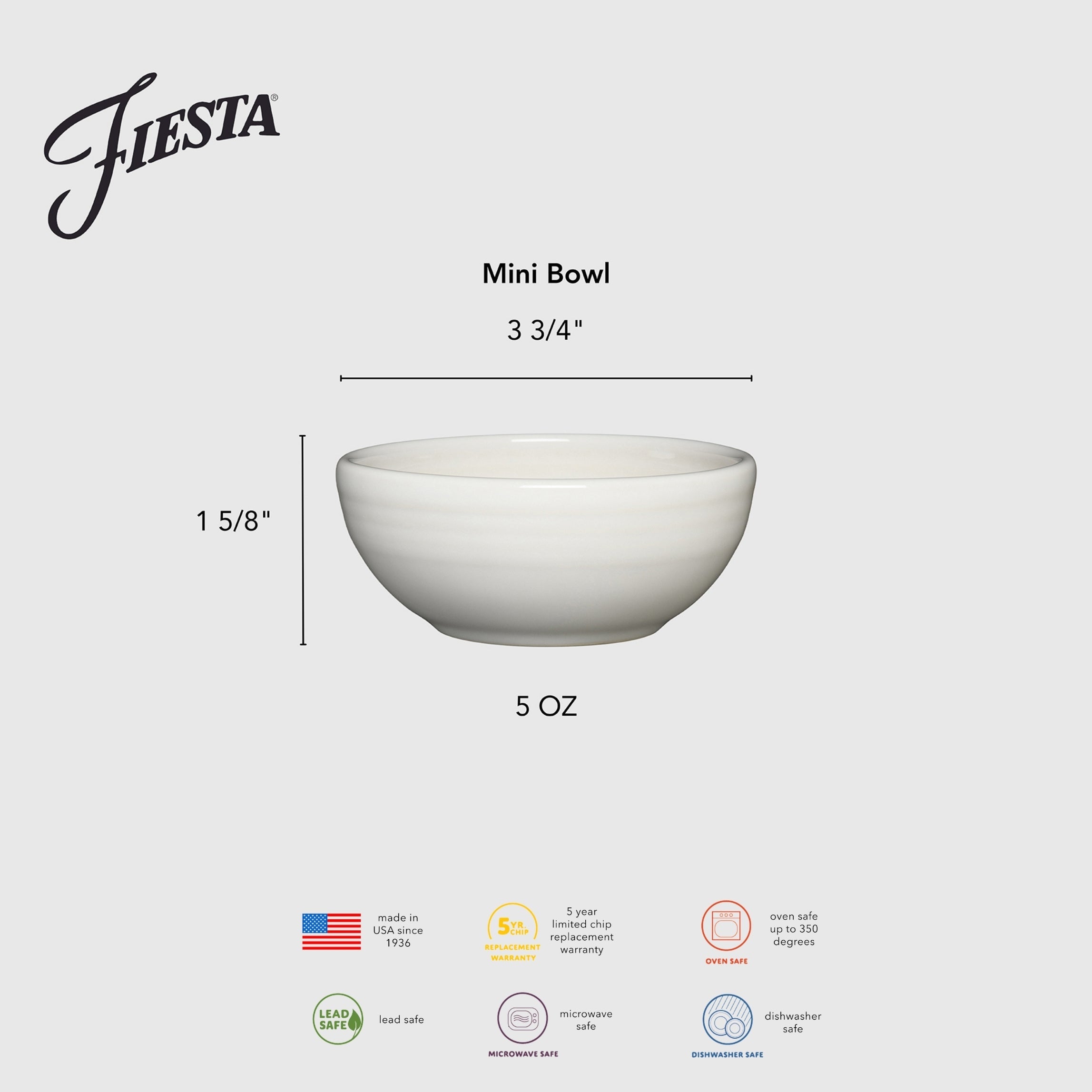 Fiesta Dinnerware - New Retired Fiesta 3 3/4 Inch Mini Bowl 5 OZ - New Retired Fiesta 3 3/4 Inch Mini Bowl 5 OZ - Image 3