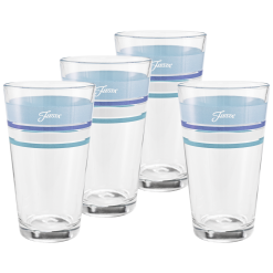 Fiesta Dinnerware - 16 oz. Fiesta® Edgeline Coastal Blue Cooler Glass - Set of 4 - 16 oz. Fiesta® Edgeline Coastal Blue Cooler Glass - Set of 4