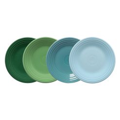 Fiesta Dinnerware - Mixed Aegean Classic Rim 9 Inch Luncheon Plate, Set of 4 - Mixed Aegean Classic Rim 9 Inch Luncheon Plate, Set of 4