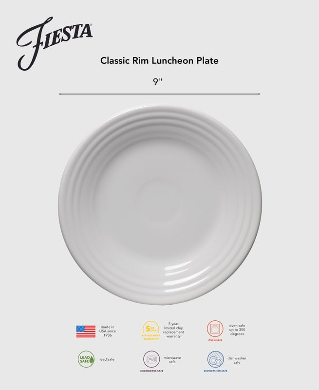Fiesta Dinnerware - Botanical Floral Sky Classic Rim 9 Inch Luncheon Plate - Botanical Floral Sky Classic Rim 9 Inch Luncheon Plate - Image 4