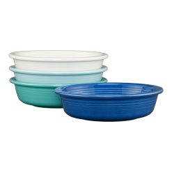 Fiesta Dinnerware - Mixed Coastal Blues Classic Rim 6 7/8 Inch Cereal Bowl 19 oz, Set of 4 - Mixed Coastal Blues Classic Rim 6 7/8 Inch Cereal Bowl 19 oz, Set of 4