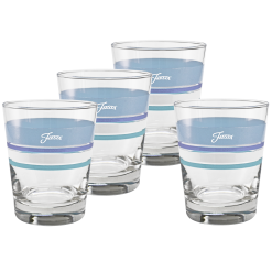 Fiesta Dinnerware - Coastal Blues 15 oz. Edgeline Tapered Double Old Fashion, Set of 4 - Coastal Blues 15 oz. Edgeline Tapered Double Old Fashion, Set of 4