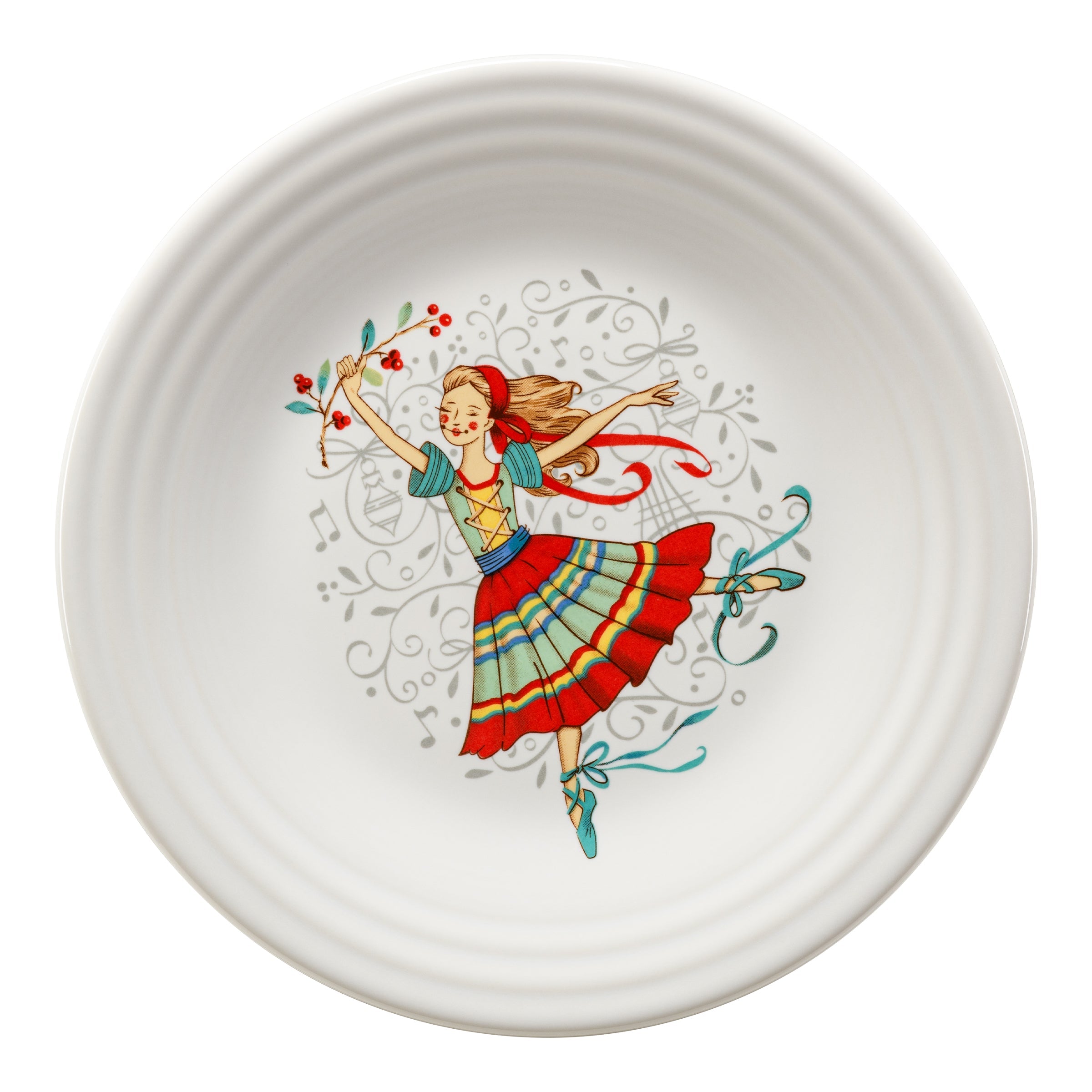 Fiesta Dinnerware - Nutcracker Ballerina Classic Rim 9 Inch Luncheon Plate - Nutcracker Ballerina Classic Rim 9 Inch Luncheon Plate