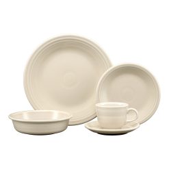 Fiesta Dinnerware - New Retired Linen Classic Rim 5-Piece Place Setting, Service for 1 - New Retired Linen Classic Rim 5-Piece Place Setting, Service for 1