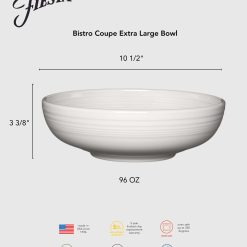 Alternative view of Fiesta Dinnerware - New Retired Bistro Coupe 10 1/2 Inch Extra Large Bowl 96 OZ - New Retired Bistro Coupe 10 1/2 Inch Extra Large Bowl 96 OZ