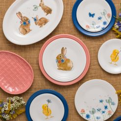Alternative view of Fiesta Dinnerware - Breezy Floral Easter 13 5/8 Inch Large Oval Serving Platter Bunny & Babies - Breezy Floral Easter 13 5/8 Inch Large Oval Serving Platter Bunny & Babies