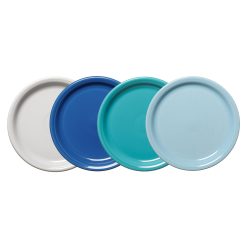 Fiesta Dinnerware - Mixed Coastal Blues Bistro Coupe 9 Inch Luncheon Plate, Set of 4 - Mixed Coastal Blues Bistro Coupe 9 Inch Luncheon Plate, Set of 4