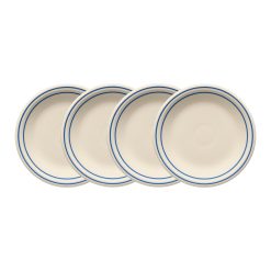 Fiesta Dinnerware - Americana Lapis Band Set of 4 Classic Rim 7 1/4-Inch Salad Plates - Americana Lapis Band Set of 4 Classic Rim 7 1/4-Inch Salad Plates