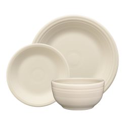 Fiesta Dinnerware - Linen Classic Bistro 3-Piece Place Setting, Service for 1 - Linen Classic Bistro 3-Piece Place Setting, Service for 1