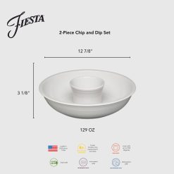 Alternative view of Fiesta Dinnerware - New Retired 2-Piece Chip and Dip Set 12 7/8 Inch - New Retired 2-Piece Chip and Dip Set 12 7/8 Inch