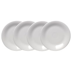 Fiesta Dinnerware - White Classic Rim 10 1/2 Inch Dinner Plate, Set of 4 - White Classic Rim 10 1/2 Inch Dinner Plate, Set of 4