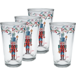 Fiesta Dinnerware - Nutcracker The Guardian 16 oz. Cooler Glass - Set of 4 - Nutcracker The Guardian 16 oz. Cooler Glass - Set of 4