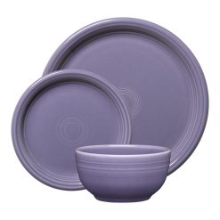 Fiesta Dinnerware - Lavender Bistro Coupe 3-Piece Place Setting, Service for 1 - Lavender Bistro Coupe 3-Piece Place Setting, Service for 1