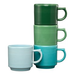 Fiesta Dinnerware - Aegean 16 OZ Set of 4 Mixed Stackable Mug Set - Aegean 16 OZ Set of 4 Mixed Stackable Mug Set