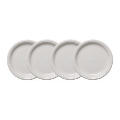 Fiesta Dinnerware - White Bistro Coupe 7 1/4 Inch Salad Plate, Set of 4 - White Bistro Coupe 7 1/4 Inch Salad Plate, Set of 4