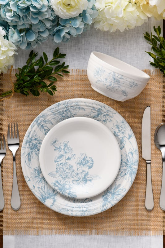 Fiesta Dinnerware - Botanical Floral Sky Classic Bistro 3-Piece Place Setting, Service For 1 - Botanical Floral Sky Classic Bistro 3-Piece Place Setting, Service For 1 - Image 2