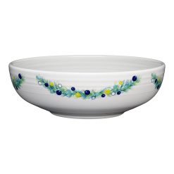 Fiesta Dinnerware - Retired Blue Christmas Tree Bistro Coupe 9 5/8 Inch Large Bowl 68 OZ - Retired Blue Christmas Tree Bistro Coupe 9 5/8 Inch Large Bowl 68 OZ
