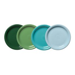 Fiesta Dinnerware - Mixed Aegean Bistro Coupe 7 1/4 Inch Salad Plate, Set of 4 - Mixed Aegean Bistro Coupe 7 1/4 Inch Salad Plate, Set of 4