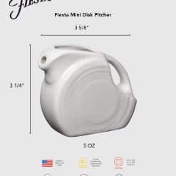 Alternative view of Fiesta Dinnerware - Fiesta 5 OZ Mini Disk Pitcher - Fiesta 5 OZ Mini Disk Pitcher
