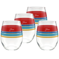 Fiesta Dinnerware - Vibrant 15 oz. Edgeline Stemless Wine, Set of 4 - Vibrant 15 oz. Edgeline Stemless Wine, Set of 4
