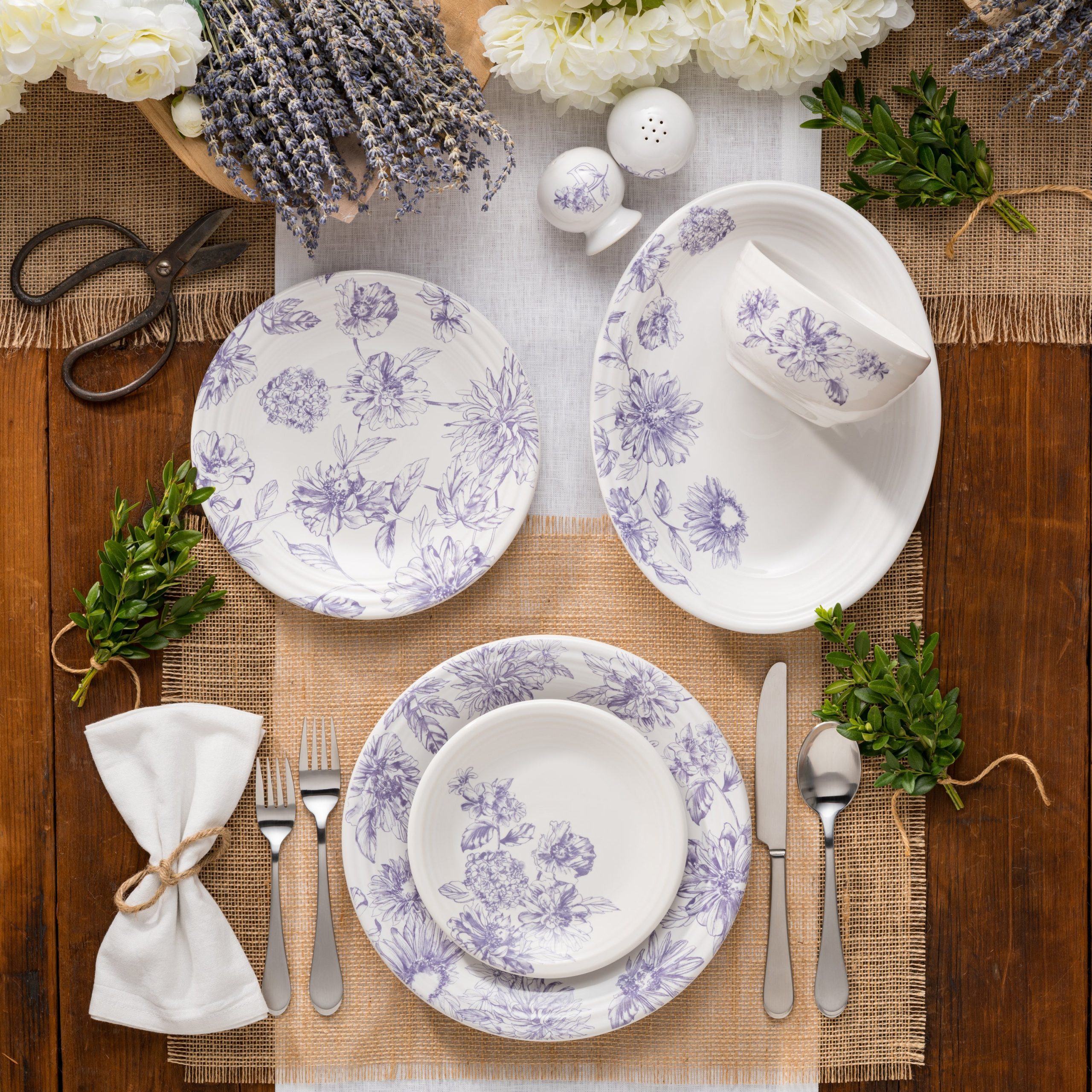Fiesta Dinnerware - Botanical Floral Lavender Bistro Coupe 5 1/2 Inch Cereal Bowl 22 OZ - Botanical Floral Lavender Bistro Coupe 5 1/2 Inch Cereal Bowl 22 OZ - Image 3