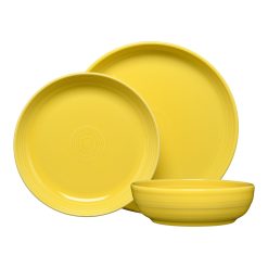 Fiesta Dinnerware - New Retired Coupe Bowl 3-Piece Place Setting - New Retired Coupe Bowl 3-Piece Place Setting