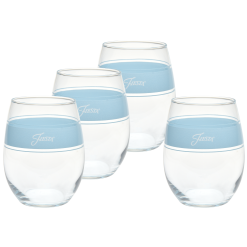 Fiesta Dinnerware - 15 oz. Fiesta® Frame Stemless Wine Sky, Set of 4 - 15 oz. Fiesta® Frame Stemless Wine Sky, Set of 4